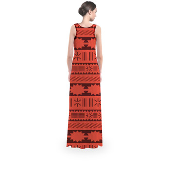 Flared Maxi Dress - Moana Tribal Print