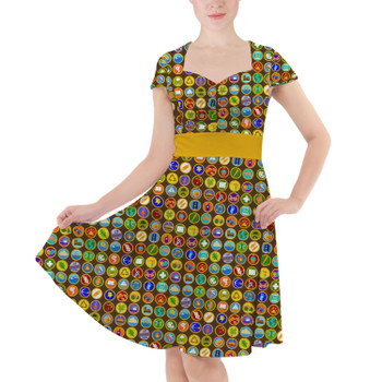 Sweetheart Midi Dress - Wilderness Explorer Badges Up Inspired