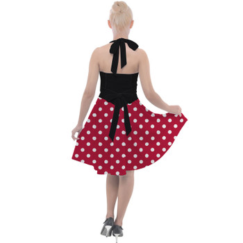 Halter Vintage Style Dress - Minnie Rock The Dots
