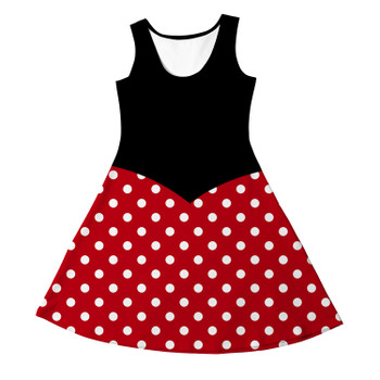 Girls Sleeveless Dress - Minnie Rock The Dots