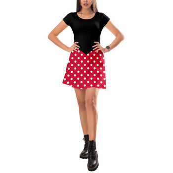 Short Sleeve Dress - Minnie Rock The Dots