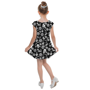 Girls Cap Sleeve Pleated Dress - A Pirate Life