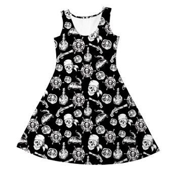 Girls Sleeveless Dress - A Pirate Life