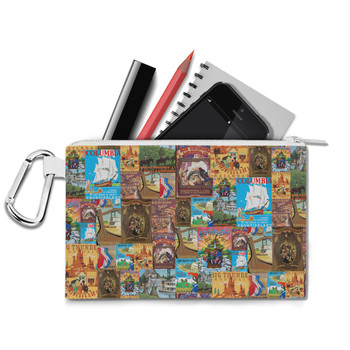 Canvas Zip Pouch - Frontierland Vintage Attraction Posters