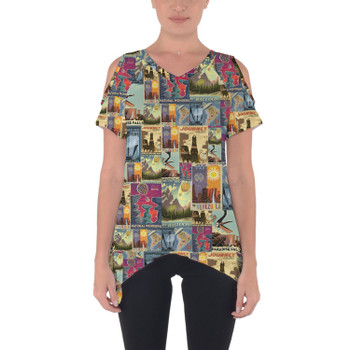 Cold Shoulder Tunic Top - Pixar Up Travel Posters