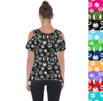 Cold Shoulder Tunic Top - Infinity War Superhero Inspired