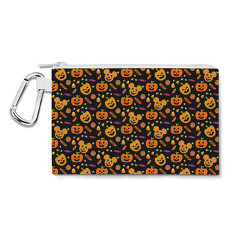Canvas Zip Pouch - Halloween Mickey Pumpkins