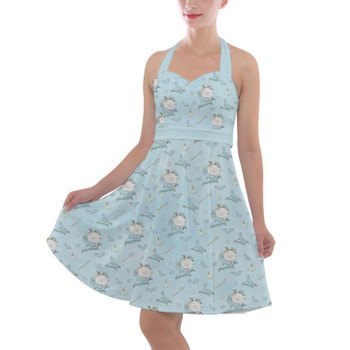 Halter Vintage Style Dress - Glass Slipper Cinderella Inspired