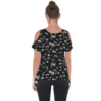 Cold Shoulder Tunic Top - Space Ship Battle Star Wars Inspired
