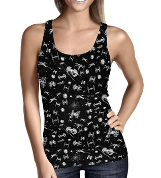 Women's Tank Top - Space Ship Battle Star Wars Inspired