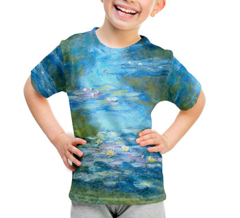 Youth Cotton Blend T-Shirt - Monet Water Lillies