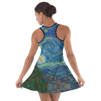 Cotton Racerback Dress - Van Gogh Starry Night