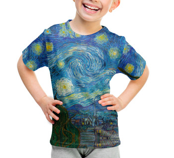 Youth Cotton Blend T-Shirt - Van Gogh Starry Night