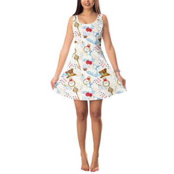 Sleeveless Flared Dress - Wonderland Icons