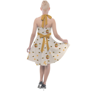 Halter Vintage Style Dress - Hunny Pots Winnie The Pooh Inspired