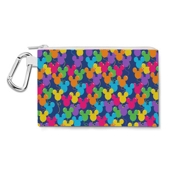 Canvas Zip Pouch - Mickey Ears Balloons Disney Inspired