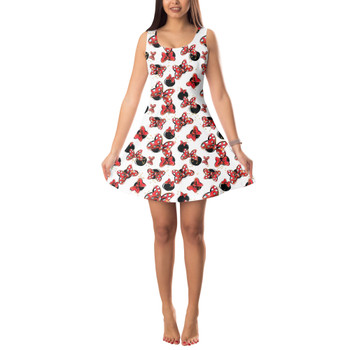 Sleeveless Flared Dress - Minnie Bows and Mouse Ears