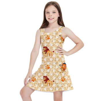 Girls Sleeveless Dress - Hakuna Matata Lion King Inspired