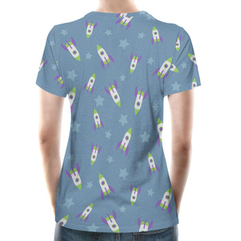 Women's Cotton Blend T-Shirt - Buzz Lightyear Space Ships