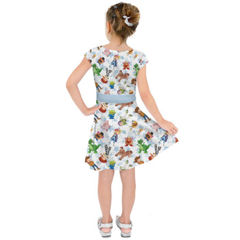 Girls Short Sleeve Skater Dress - Toy Story Friends