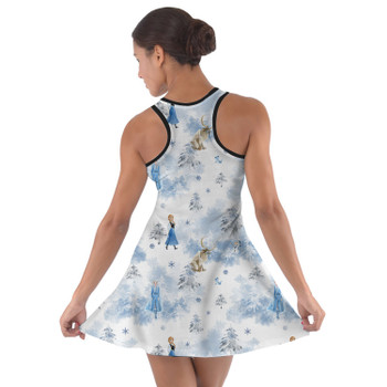 Cotton Racerback Dress - Winter Landscape Frozen Inspired