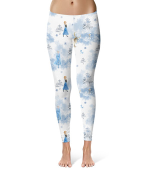 Sport Leggings - Winter Landscape Frozen Inspired