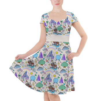 Sweetheart Midi Dress - Walt Disney World Park Icons Light