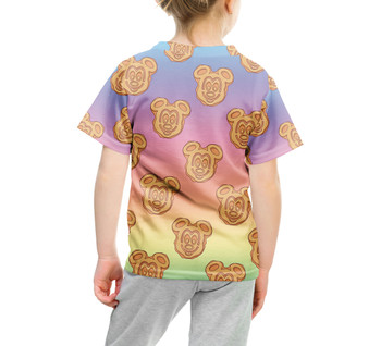 Youth Cotton Blend T-Shirt - Mickey Waffles Rainbow