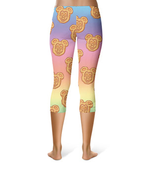 Sport Capri Leggings - Mickey Waffles Rainbow