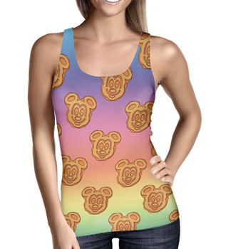 Women's Tank Top - Mickey Waffles Rainbow