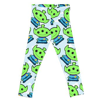 Girls' Leggings - Little Green Aliens Toy Story Inspired