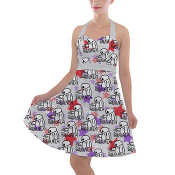 Halter Vintage Style Dress - Baymax Balala Big Hero 6 Inspired