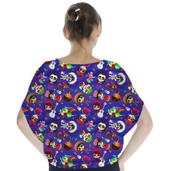 Batwing Chiffon Top - Poco Loco Coco Inspired