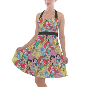 Halter Vintage Style Dress - Princess Sketches