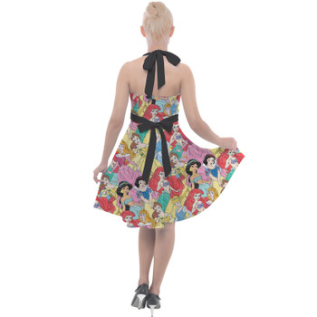 Halter Vintage Style Dress - Princess Sketches