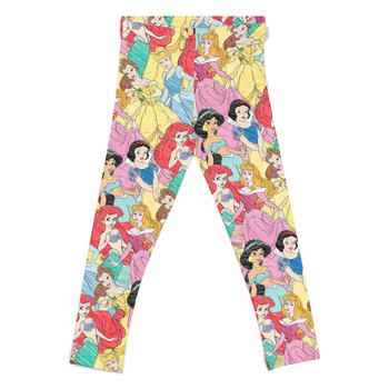 Girls' Leggings - Princess Sketches