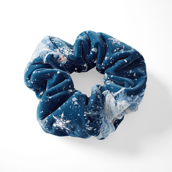 Velvet Scrunchie - Elsa Crystals