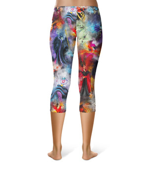 Abstract Capri leggings, Workout Pants 'Feathers, Flowers, Showers' -  Castle of Joy