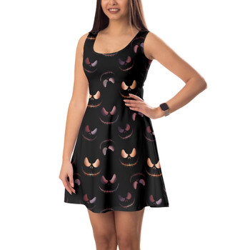 Sleeveless Flared Dress - Pumpkin King Halloween Inspired