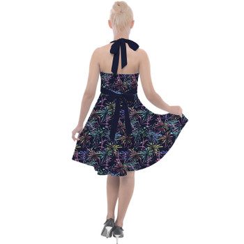 Halter Vintage Style Dress - Fireworks