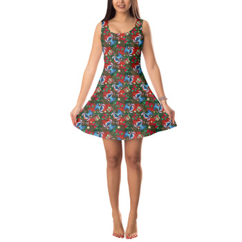 Sleeveless Flared Dress - Happy Stitch Christmas