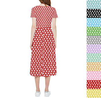 High Low Midi Dress - Mouse Ears Polka Dots