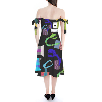 Strapless Bardot Midi Dress - Monsters in Closets