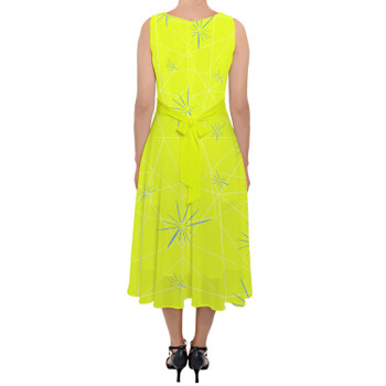 Belted Chiffon Midi Dress - Joy Inside Out Inspired