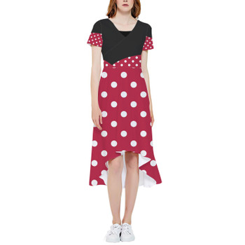 High Low Midi Dress - Minnie Rock The Dots