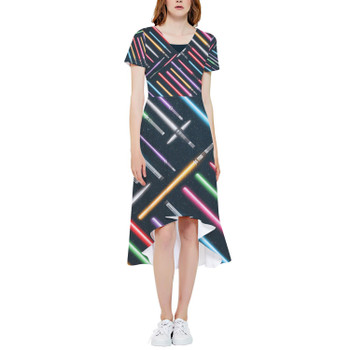 High Low Midi Dress - Lightsabers Star Wars Inspired