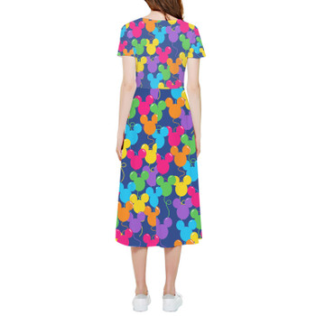 High Low Midi Dress - Mickey Ears Balloons Disney Inspired