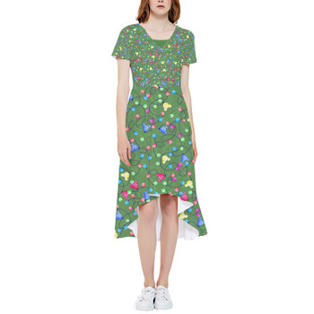 High Low Midi Dress - Mouse Ears Christmas Lights