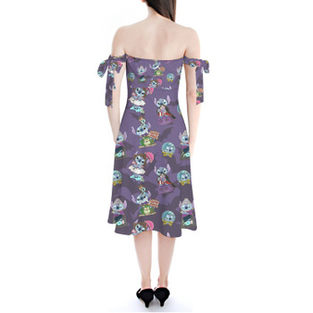 Strapless Bardot Midi Dress - Haunted Stitch