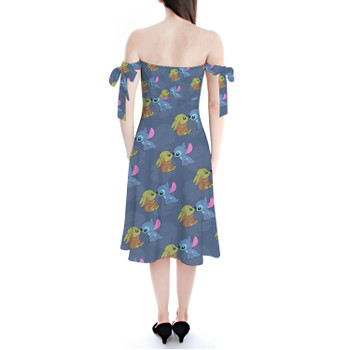 Strapless Bardot Midi Dress - Stitch Meets The Child